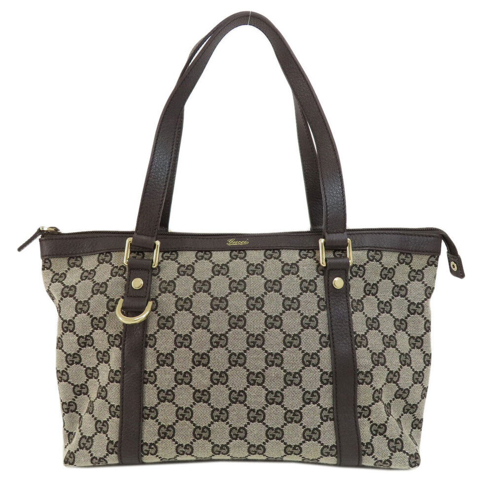 Gucci GG Canvas Abbey tote brown leather - Picture 11 of 11